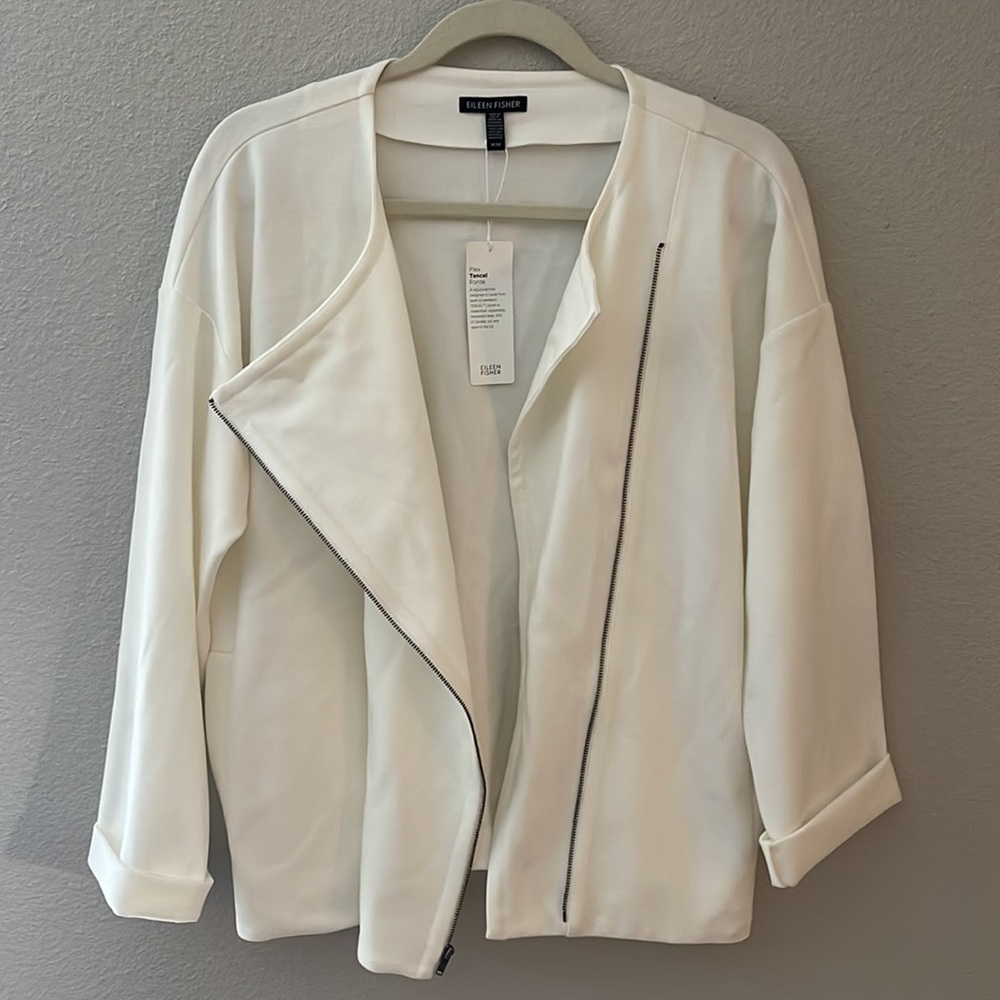 Eileen Fisher Ivory Jacket - Picture 5 of 9